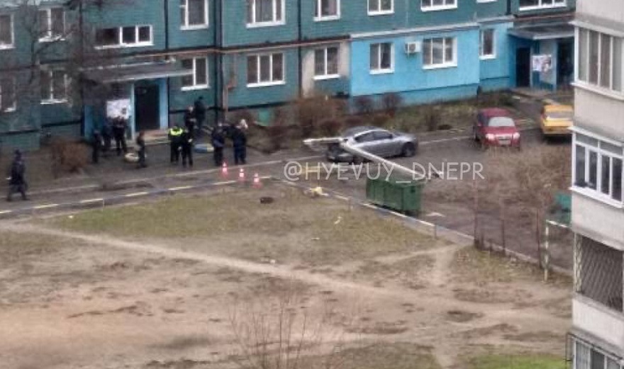 Упал столб