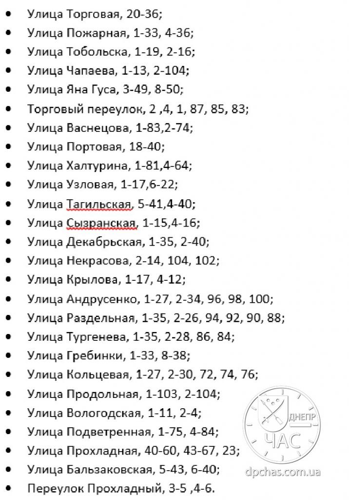Отключение света