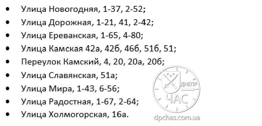 Отключение света