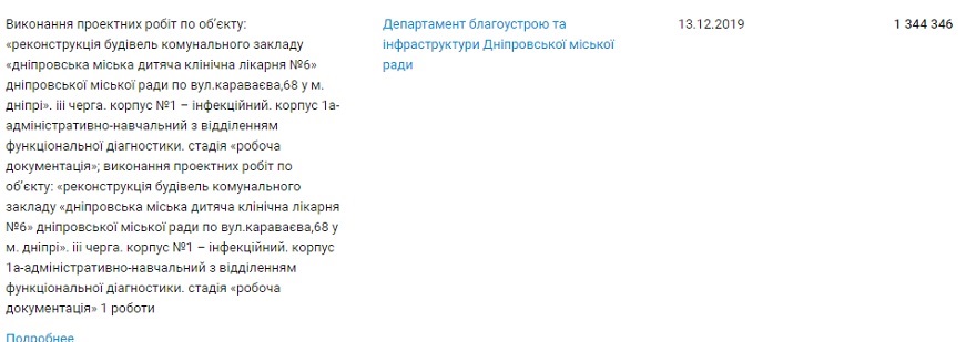 Крематорий в Днепре тендер