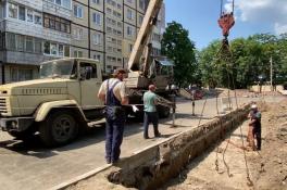 В Днепре на Янтарной обновляют старый участок теплотрассы