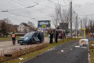 В Днепре на Набережной столкнулись три авто: образовалась большая пробка